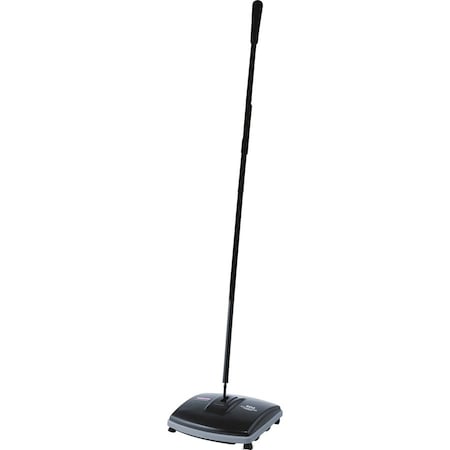 Floor/Carpet Sweeper, 6-1/2W Sweep Path, Black